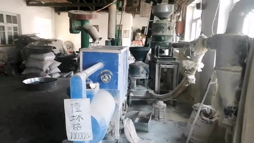 去加工厂磨米,自助服务,5元磨一袋水稻 老板赠送一个袋子